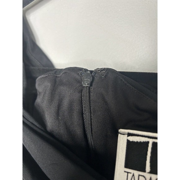 Tadashi Collection Womens Black Rouched Bodycon Dress Size L Mesh - Picture 12 of 12